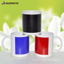 11oz Sublimation White Mug With Color Changing Patch Temperature Sensitive Print Coating